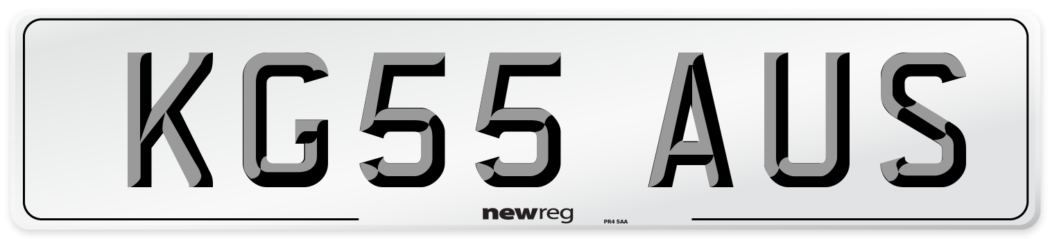 KG55 AUS Number Plate from New Reg